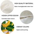 thumbnail image 2 of Banana Pillow Covers 20x20 Inch Set of 4 Cotton Linen Decorative Throw Pillow Cases Tropical Fruit Banana Green Leaf Pattern Outdoor Square Cushion Covers for Home Sofa (Banana, 20" x 20"), 2 of 5