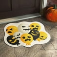 thumbnail image 6 of Halloween Alien Velvet Floor Mat Spooky Entry Rug, Non-Slip Water Absorbent Bath Mat Door Decor(Multicolor), 6 of 6