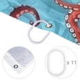 thumbnail image 4 of Octopus Waterproof Bathroom Curtains with Hook, Printed Design, for Bathroom Decoration - Shower Curtain Sets, 4 of 5