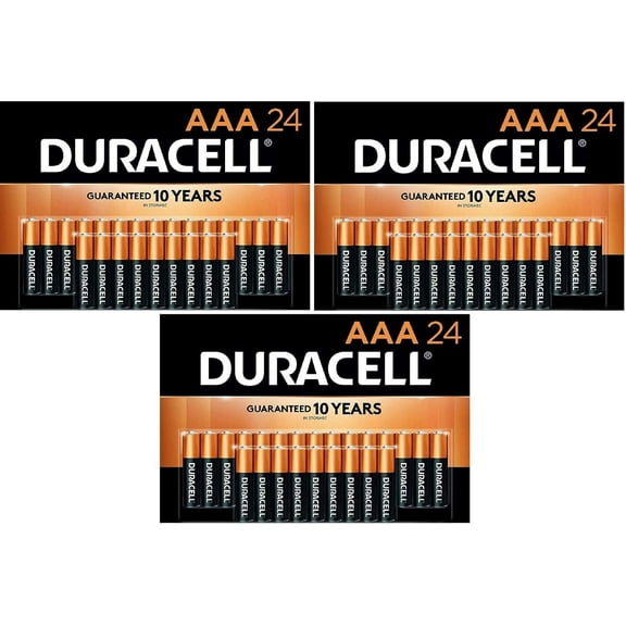 Duracell - CopperTop AAA Alkaline Batteries - Long Lasting, All-Purpose Triple A Battery for Household and Business - 72 Count