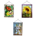 thumbnail image 1 of Juego de 3 Paneles de Ventana de Manchado con Captura de Sol de 8 X 6 Pulgadas, Panel Decorativo para Ventanas, Decoración para Ventanas / Pare - estilo 6 Sunnimix panel de cortinas de ventana, 1 of 2