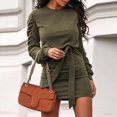 thumbnail image 1 of Gspmoly Robes Grande Taille pour Femmes aux Formes, Mode Femmes Grande Taille Imprimé Manches Longues Grande Poche Robe Longue Ample Robes Habillées pour Femmes jusqu'à 70 % de Rabais, 1 of 1