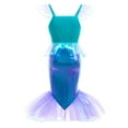 thumbnail image 2 of Girls Mermaid Costume Dress w/Accessories Halloween Cosplay Pretend Play Outfits for 4-5Y, 2 of 7