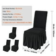 thumbnail image 3 of KFFKFF Stretchable Spandex Chair Covers, Universal Fit Chair Skirt Cover, Easy-to-Clean Protective Slipcovers, Suitable for Weddings, Holidays, Banquets, Parties, Celebrations (Set of 4, Black), 3 of 9