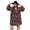 Dark Blue, variant on Women's Plus Size Floral V Neck Balloon Sleeve Dress 100% viscose Lightweight Flowing Fabric Perfect for Day Wear