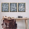 thumbnail image 3 of Stupell Industries Squiggles on Grey Abstract Painting Gold Floater Framed Canvas Art Print Wall Art, 25 x 31, Set of 3, 3 of 10