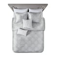 thumbnail image 2 of Beautyrest 5 Piece Kiona Bedding Comforter Set, Modern Full/Queen, Grey, 2 of 8
