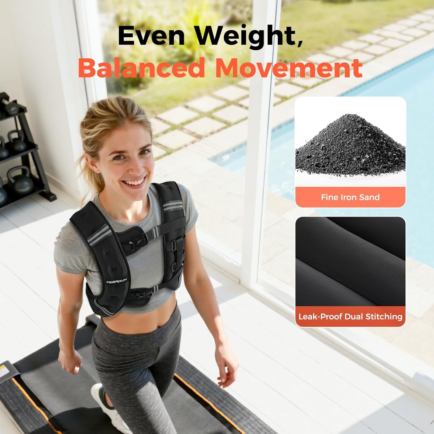 2026 3-in-1 Weighted Vest Kit with Phone Holder & Water Pocket, 12lb Chest-friendly Vest for Running, Walking, Workout, Fitness, Cardio, Training & Strength Building