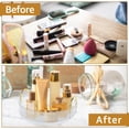 thumbnail image 4 of YOPTOP 2-Tier Lazy Susan 360 Rotating Makeup Organizer Cosmetics Storage Display Case  Gold,gold,1-tier, 4 of 9