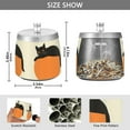 thumbnail image 2 of Yayeee Ashtray with Lid for Cigarette Smokeless Stainless Steel Home Ash Holder, Black Cat Orange Ball, 2 of 7