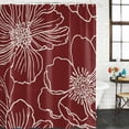 thumbnail image 2 of Red Flowers Shower Curtain, Waterproof Shower Curtains for Bathroom, Spring Floral Botanical Modern Art Washable Fabric Bathtub Curtain Set Bath Decor with 12 Hooks Standard 72"x72", 2 of 8
