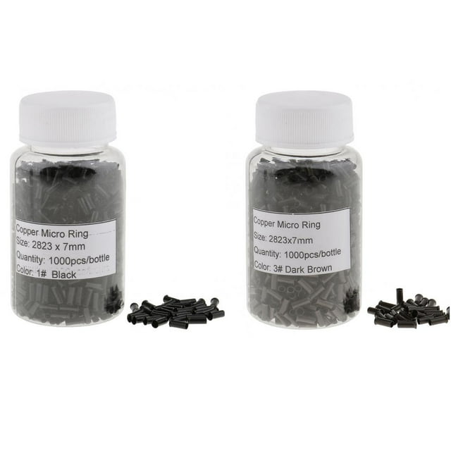 2000 Piezas Micro de Cobre Tubos de Enlaces para Extensión de Pelo Sunnimix Anillos Micro Link de Silicona