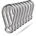 thumbnail image 3 of 10 ganchos de resorte, clip de metal de acero inoxidable 304, conector de cuerda resistente, abrazadera pequeña, llavero, hebilla de eslabón para columpio de hamaca, 3 of 5