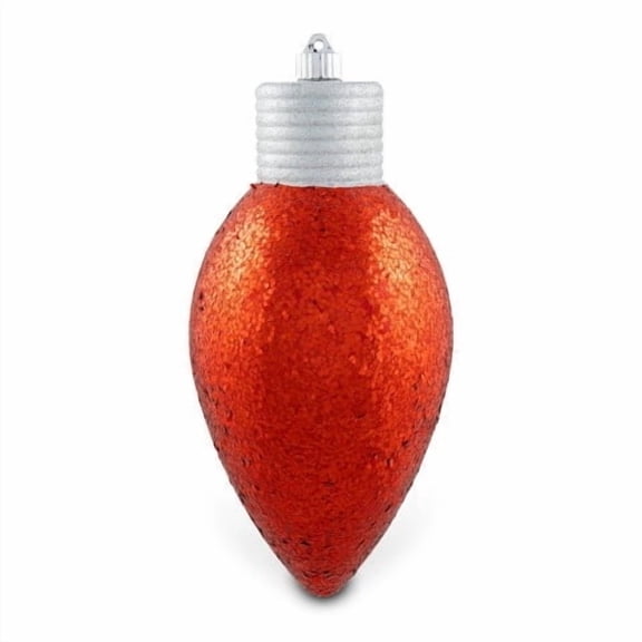 Red Glitter Jumbo C9 Bulb Shatterproof Christmas Ornament, 13", by Holiday Time