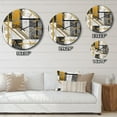 thumbnail image 4 of Designart "Polished Marble Granite Agate with Gold Highlights X" Modern Geometric Oversized Wall Clock, 4 of 5