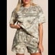 thumbnail image 4 of Conjuntos de 2 Piezas para Mujer, Conjunto de Verano Corto para Estar en Casa, Ropa Informal para Vacaciones en la Playa, Chándal de Colores Mezclados S, 4 of 7
