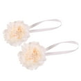 thumbnail image 2 of veasfak 2xPlastic Flower Curtain Tiebacks Holdback Buckle Hook Beige White, 2 of 7