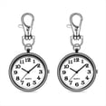 thumbnail image 1 of 2 Relojes de Enfermera para Mujer, Reloj de Bolsillo de Cuarzo con Hebilla de Llave, Clip de Reloj Digital Colgante para Enfermeras, Médicos, Color Negro, 1 of 5