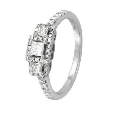 Ladies 0.52 Carat Diamond 14K White Gold Ring
