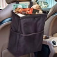 thumbnail image 1 of Car Trash Bag Hanging, Large Capacity Car Trash Can, 2.5 Gallons Leakproof Car Garbage Bag, Car Accessories, Foldable Waterproof Car Can Car Org Black, 1 of 5