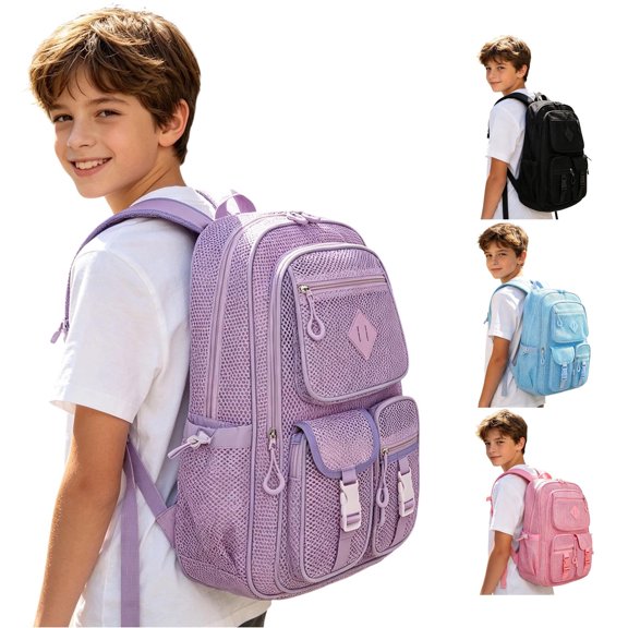 Gyujnb School Backpack, Breathable Mesh Gym Backpack for and Adults Lightweight Daily College School Daily Use Rucksack with Well Ventilated and Padded Straps, Backpack for School