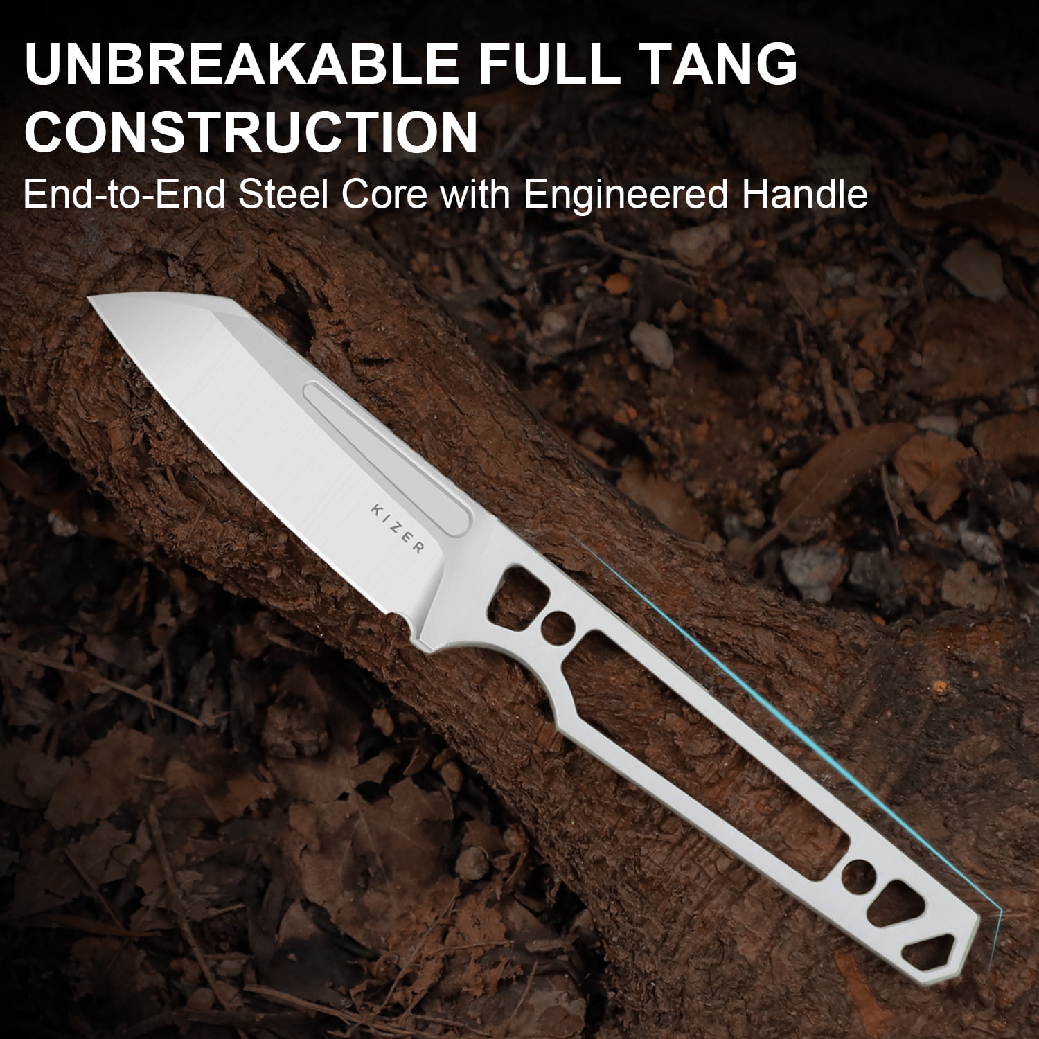 Kizer Phasmids EDC Fixed Knife AEB-L Blade Micarta Handle With Sheath 1079A3 Camping Lightweight