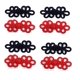 thumbnail image 1 of Juego de 4 pares de botones de costura para suéteres, negros y rojos, abrigos, bufandas, cárdigans y trajes, 1 of 5