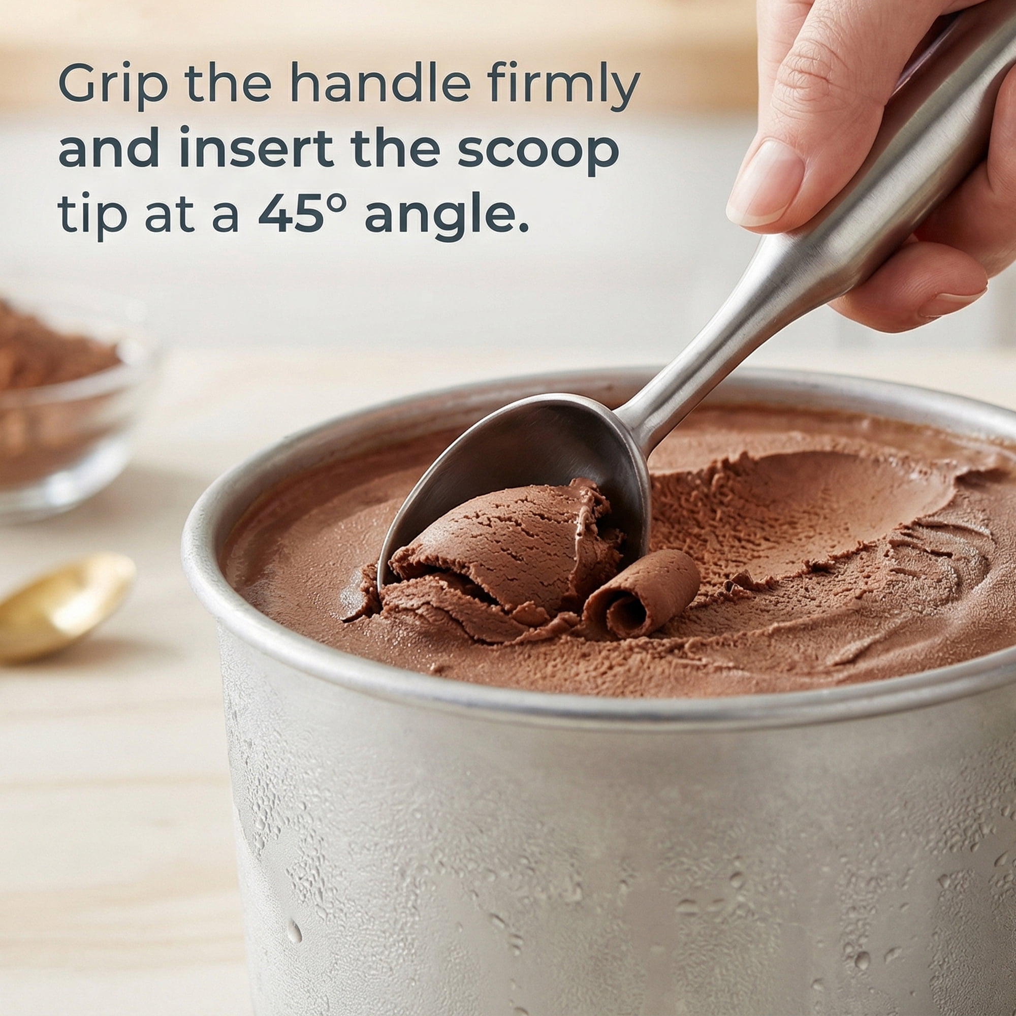 Unique Bargains Stainless Steel Ice Cream Scoop for Use and Cleaning Silver 8.1in