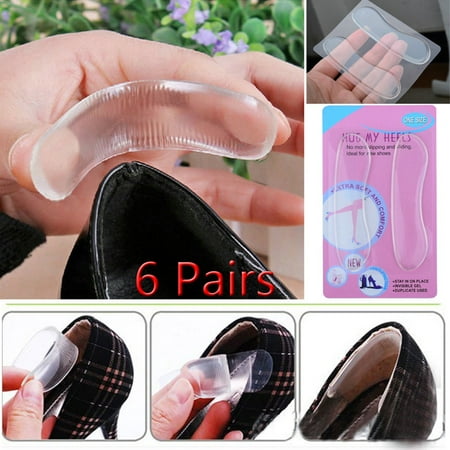 6 Pair Sticky Fabric Shoe Back Heel Inserts Insoles Pads Cushion Liner (Best Shoe Deal Sites)