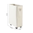 thumbnail image 2 of Aqestyerly Rolling Laundry Hamper with Wheels Foldable Clothes Storage Cart Slim Organizer for Corner Bathroom Laundry Yoga Mat HWRETIE, 2 of 6