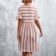 thumbnail image 2 of Vestido casual, un vestido elástico de rayas de corte de línea para fiestas Khall ropa de verano, 2 of 2