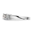 thumbnail image 3 of Solid 14k White Gold Peg Set Solitaire Engagement Ring with CZ Cubic Zirconia Size 7.5, 3 of 7