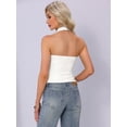 thumbnail image 3 of DARING DIVA Sweetheart Neck Backless Sleeveless Cropped Tank Top M White, 3 of 6