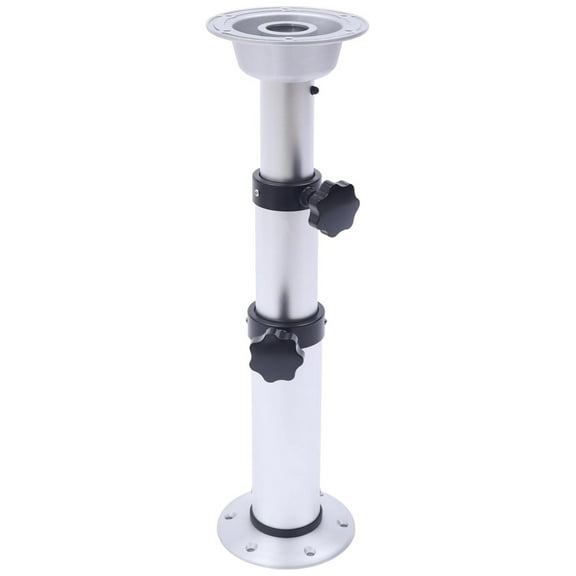 Adjustable Table Pedestal - Detachable Table Base Stand, 17-29 Inch - for RV, Boat, Patio - Silver Aluminum Alloy