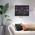 thumbnail image 2 of Fuzoiu Futuristic Cat Warrior Print Canvas Wall Decorative,Modern Artwork Picture Decor Painting,Living Room Bedroom Home Office,Framed Hangable Decorative Artwork Size 30x40, 2 of 6