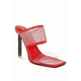thumbnail image 2 of London Rag Salween Clear Embellished Square Toe Womens Heels, 2 of 10