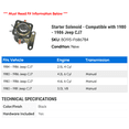 thumbnail image 2 of Starter Solenoid - Compatible with 1980 - 1986 Jeep CJ7 1981 1982 1983 1984 1985, 2 of 2