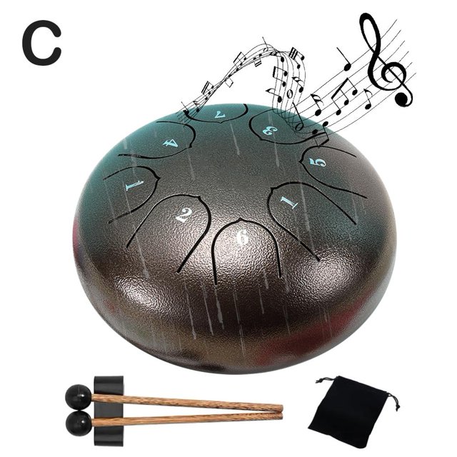 1pc Mini Rain Drum, High-Strength Carbon Steel Musical Instrument, Perfect for Outdoor Yoga Meditation