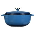 thumbnail image 6 of Lodge Enameled Cast Iron 6 Quart Blue Dutch Oven & Cover, 6 of 12