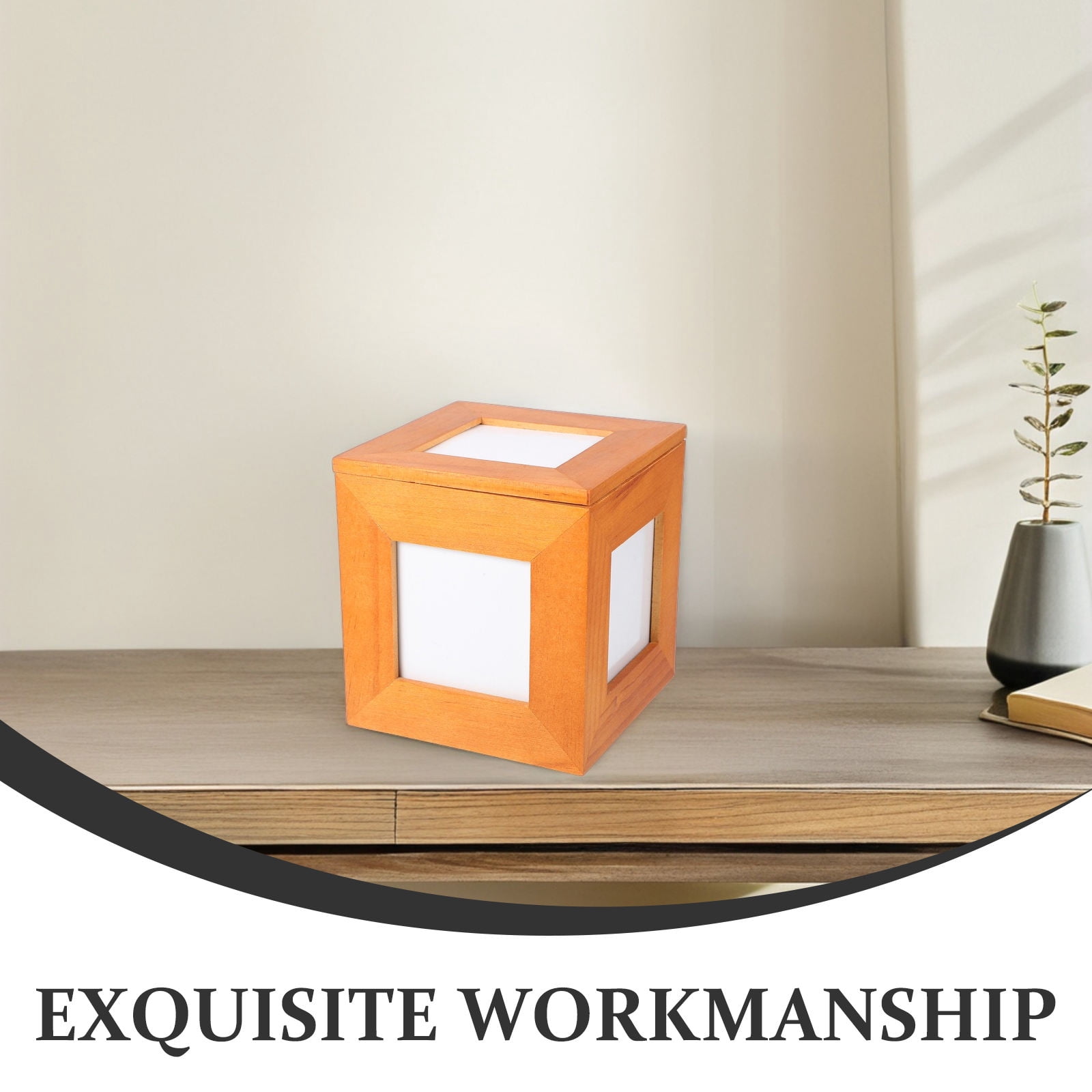 GOOHOCHY Photo Cube Photo Keepsake Box Picture Frame Photo Box for Centerpieces