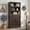 Walnut, variant on 75.2" Cherry 6-Tier Bookshelf,Bookcase with Doors for Living Room,Home Office