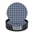 thumbnail image 1 of Posavasos de cuero de 6 piezas, posavasos de tartán de Clan Bell para bebidas, posavasos para tazas, regalo de inauguración de la casa, ideal para la decoración del hogar, 1 of 7