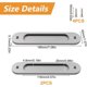 thumbnail image 2 of Paquete de 2 manijas ovaladas para puertas corredizas de aleación de aluminio mate con tornillos para puertas corredizas de granero, 2 of 5