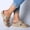 Beige, variant on Kukoosong Flat Sandals Women Flip Flops for Women Wedge Slide Slippers Women Outdoor Slippers Pearl Chain Soft Sole Blue Size 36