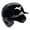 Glossy Black, variant on Mizuno B6 Youth Baseball Batting Helmet - Solid Color