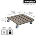 thumbnail image 2 of Wagner design yourself 11.4" Taupe Wood Plastic Composite Square Plant Caddy, 2 of 6