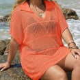 thumbnail image 5 of Idoravan Beach Cover Ups for Women Crochet Swimsuit Coverup for Women Bathing Suit Cover Ups Crochet Beach Dress Hollow Out Bikini Cover Up Dresses, 5 of 6