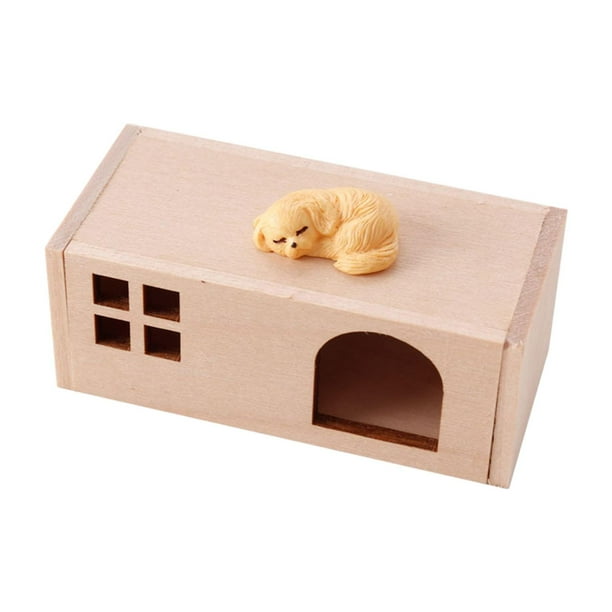 Accesorios para maquetas de casas de mascotas en miniatura a escala 1/12. Decoración de escenas de la vida real. Perro