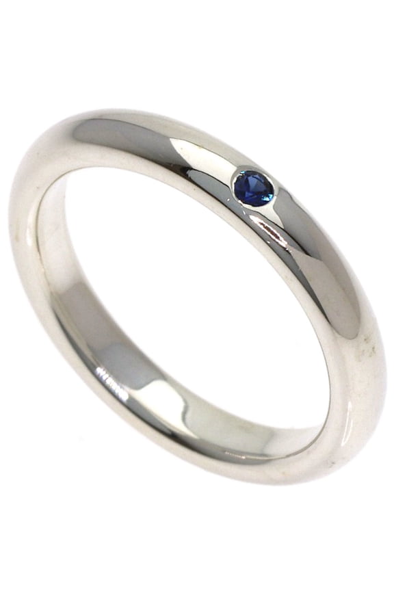 Pre-Owned Tiffany & Co. Stacking Band Sapphire Ring, Silver, Women's.