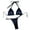 Blue leopard pattern_L, variant on lanema Leopard Beachwear Set for Women Thong & Top Bra Swimwear Two Piece Set
